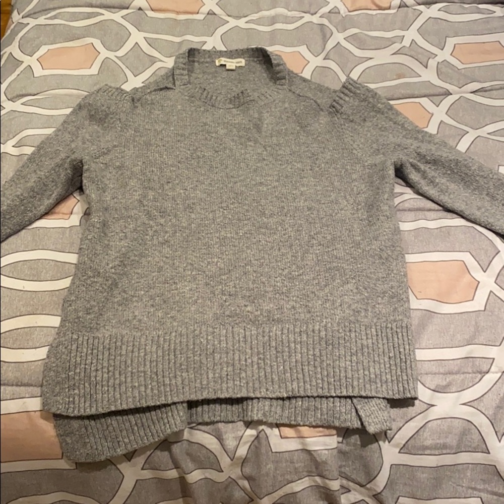Off the shoulder long sleeve sweater